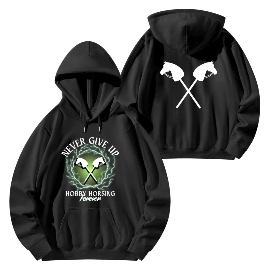 Never Give Up NEON Green Hoodie