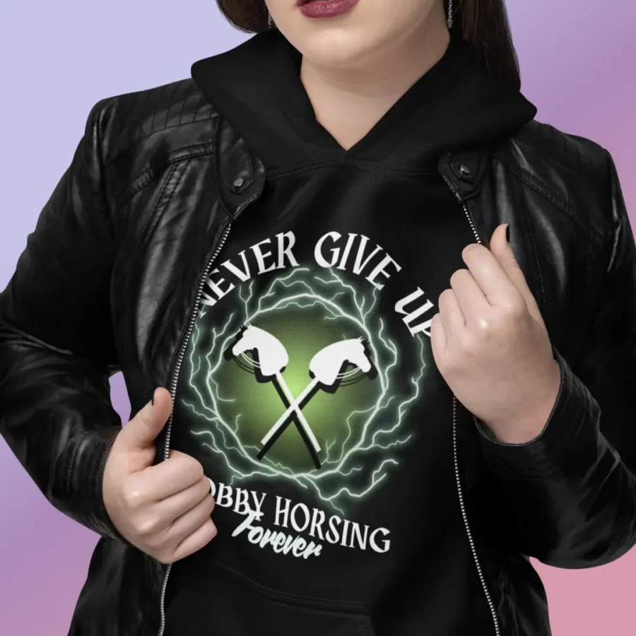 Never Give Up NEON Green Hoodie